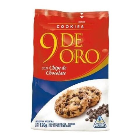 9 De Oro Cookies Chips Chocolate X 120G