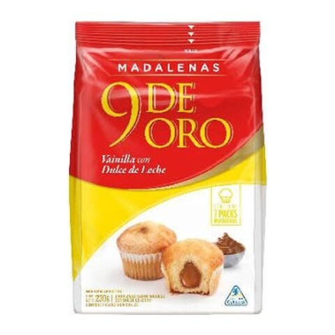 9 De Oro Madalenas Vainilla Con Dulce De Leche X 230G