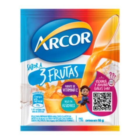 Arcor Jugo 3 Frutas X 18G